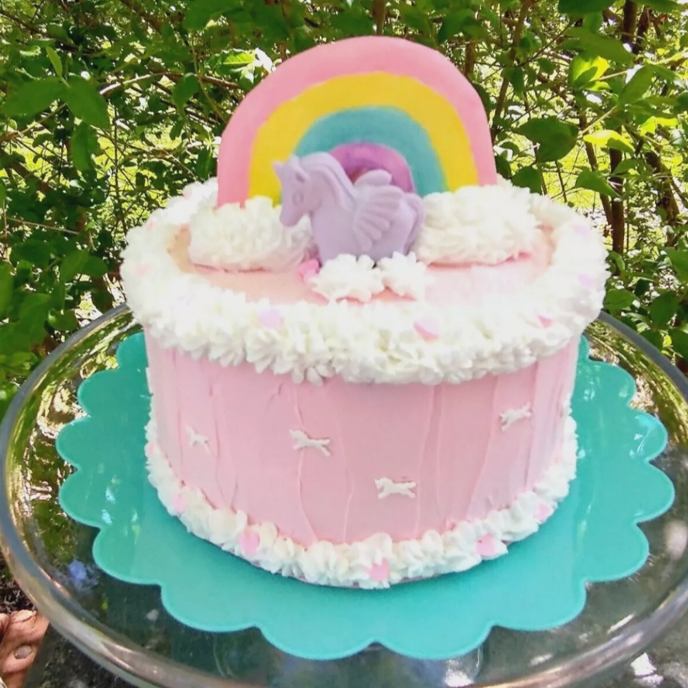 Faux Unicorn Rainbow Mini Handmade Cake